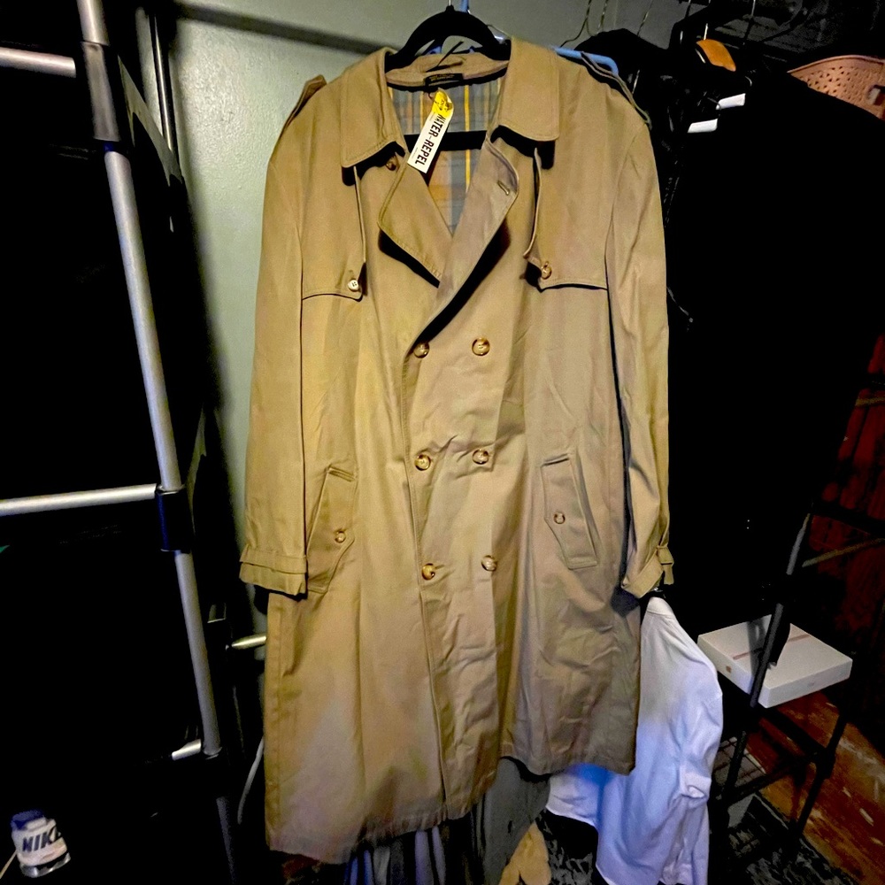 Full length weather trench coat